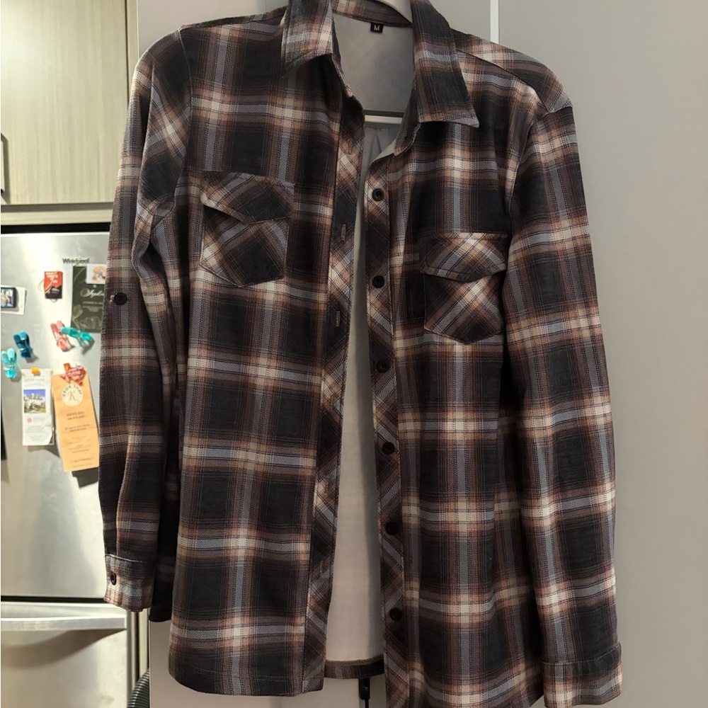 Plaid Button-Up Shirt